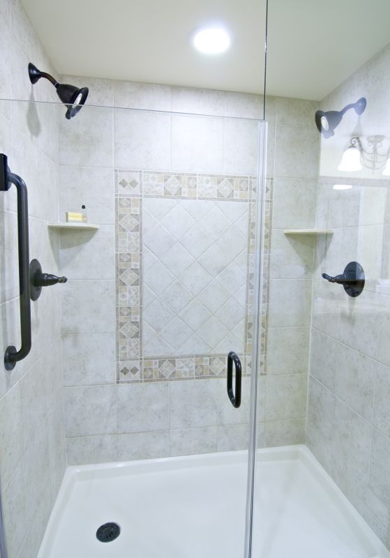 Compact Shower with Glass Door